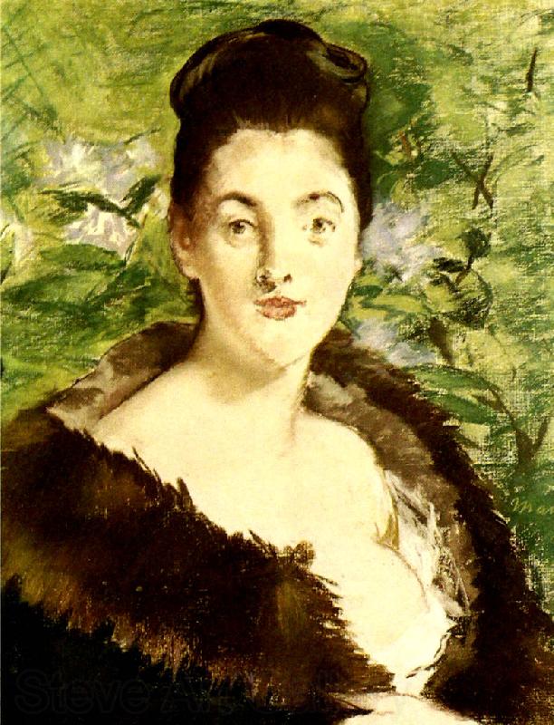 Edouard Manet dam med palskrage Spain oil painting art